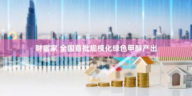 财富家 全国首批规模化绿色甲醇产出