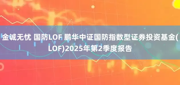 金诚无忧 国防LOF 鹏华中证国防指数型证券投资基金(LOF)2025年第2季度报告
